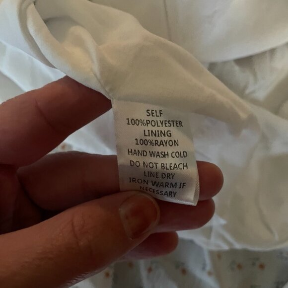 Impressions Floral Ruffle Strap Babydoll Top White Orange Flowers Size M - Picture 7 of 7